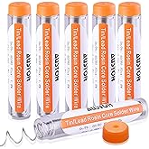 AUSTOR 6 Pack 60-40 Rosin Core Solder, 0.8mm Solder Wire Tin Lead Electrical Soldering Tools