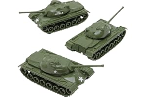 TIM MEE TOY TimMee Toy Tanks for Plastic Army Men - Olive Green WW2 3pc - Made in USA