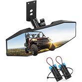 ZIDIYORUO UTV Rear View Mirror for Polaris Ranger, Tool Free Adjustable | HD SXS Convex Mirror Compatible with 2017-2026 Ranger 500 570 900 XP 1000 XP/Crew with Factory Drop Down Mounting Tab
