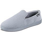 isotoner mens Indoor/Outdoor Breathable Diamond Corduroy Slippers With Memory Foam Comfort