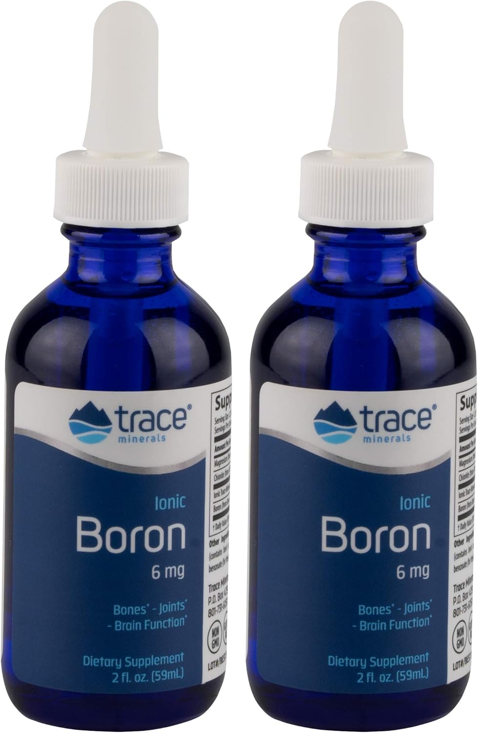 Trace Minerals Liquid Ionic Boron, 6mg, 2 oz (Pack of 2): Health & Personal Care