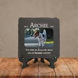 You Personalise Personalised Pet Memorial Plaque with Photo Square Slate 100mm view 3