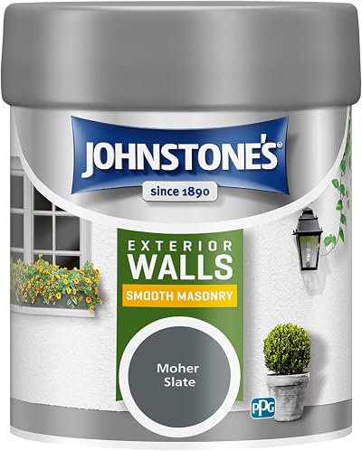 Johnstone's Exterior Smooth Masonry Paint Tester Pot Moher Slate 225ml