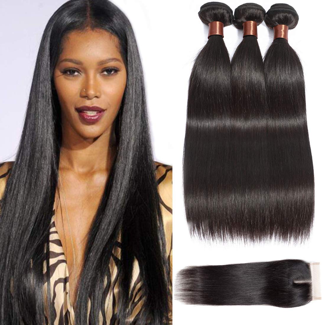 Amazon Com Angie Queen Brazilian Virgin Straight Hair 3 Bundles