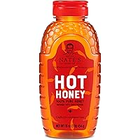 Nature Nate's Hot Honey: 100% Pure Honey Infused with Habanero Chili Pepper Flakes - 16 fl oz