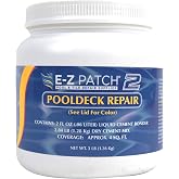 E-Z Patch 2 Concrete Repair Kit for Pool Decks and Patios, White, 3 lbs | Color Adjustable Using Any Cement Dye