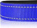 Joytale Reflective Dog Collar XLarge Navy Nylon Neoprene Padded Adjustable view 4
