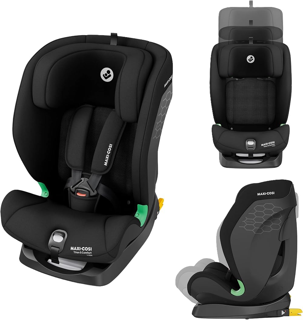 Maxi-Cosi Titan S Comfort i-Size Car Seat 15m-12y Black ISOFIX 5 Recline
