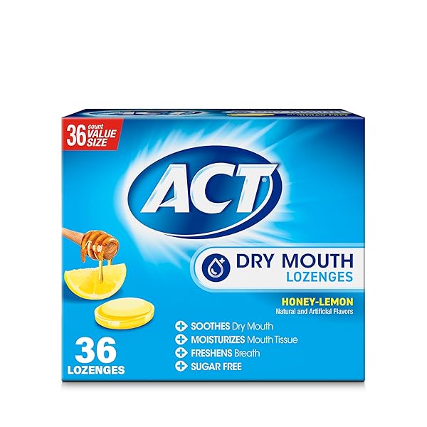 ACT DRY MOUTH LOZENGES WITH XYLITOL, SUGAR FREE...
