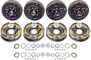 Replaces Dexter 2 Sets Trailer 5 on 4.5" Hub Brake Drum 10 x 2.25 Electric Brake Bearing Kit 3500 lb Axle