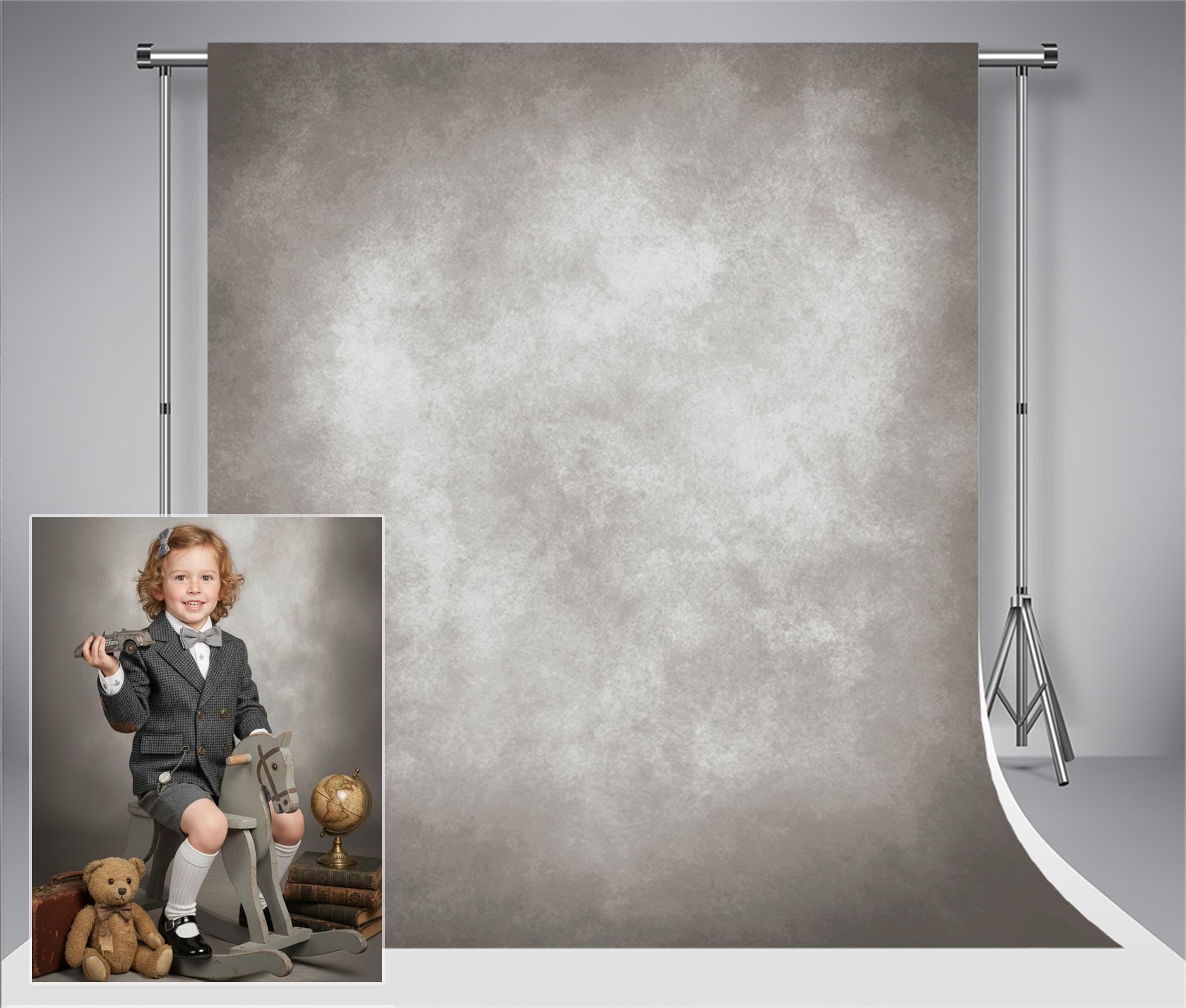 Kate Backdrops 1.5x2.2m Gray Abstract Photography Backdrop Microfiber Photo Backdgrounds Portrait Backdrops for Photography Studio — image 1