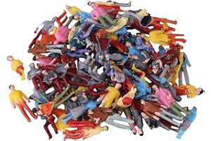 Mxfans 100x 1:100 Scale Mixed Painted Model People Figures for Miniature Scenes