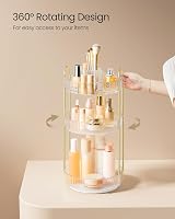 SONGMICS Rotating Makeup Organiser 3-Tier Round Vanity Organiser view 4