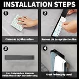 Vista SUS304 Self-Adhesive Towel Holder 25 cm Black Stainless Steel No Drilling view 5