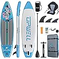 UPWELL 10'6"/11'/11'6" Inflatable Paddle Board, Stand Up Paddle Board for Youth & Adults, Stable Design, Premium SUP Accessories, Backpack, 10L Dry Bag, Paddle, Leash, Hand Pump, Fins