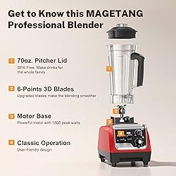 MAGETANG Smoothie Blender, Powerful Blender for