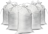 Empty White Sandbags with Ties (Bundle of 10) 14" x
