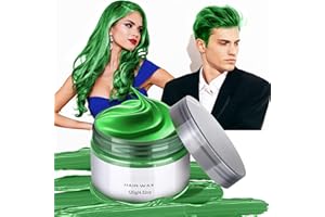 JEBOUSIKE Temporary Hair Color Dye Wax for Kids & Adults, Washable Treatment with All Day Hold Gift for Christmas Party Hair Makeup for Boys Girls Age 4 5 6 7 8 9 10 (Green)