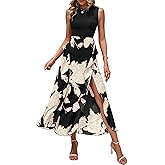 BTFBM Women Casual Sleeveless Summer Dresses 2026 Spring Crewneck Patchwork Boho Floral Ruffle Cocktail Party Midi Dress