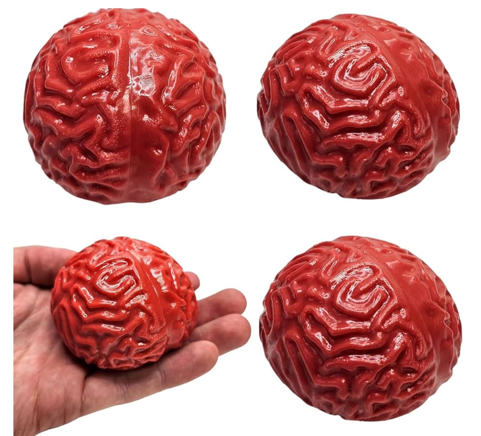 Photo 1 of Brain Splat Ball (2.75 inch) (2 Brain Balls) Unique Design Gel Party Favor and Game Prize for Throwing and Stress Relief Squeeze Toy (2)