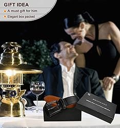 KEMISANT Men Belt-Genuine Leather Belt for Men