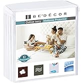 Bedecor Queen Waterproof Mattress Protector,Pee and Liquid Proof Cover for Pets, Elderly, and Incontinence, Fitted Deep Pocket for 9-18 Inch Deep