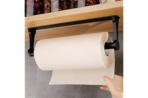MONEER Paper Towel Holder Under Cabinet, Paper Towel Holder, Aluminum Alloy Kitchen Towel Holders, Self Adhesive Kitchen Roll