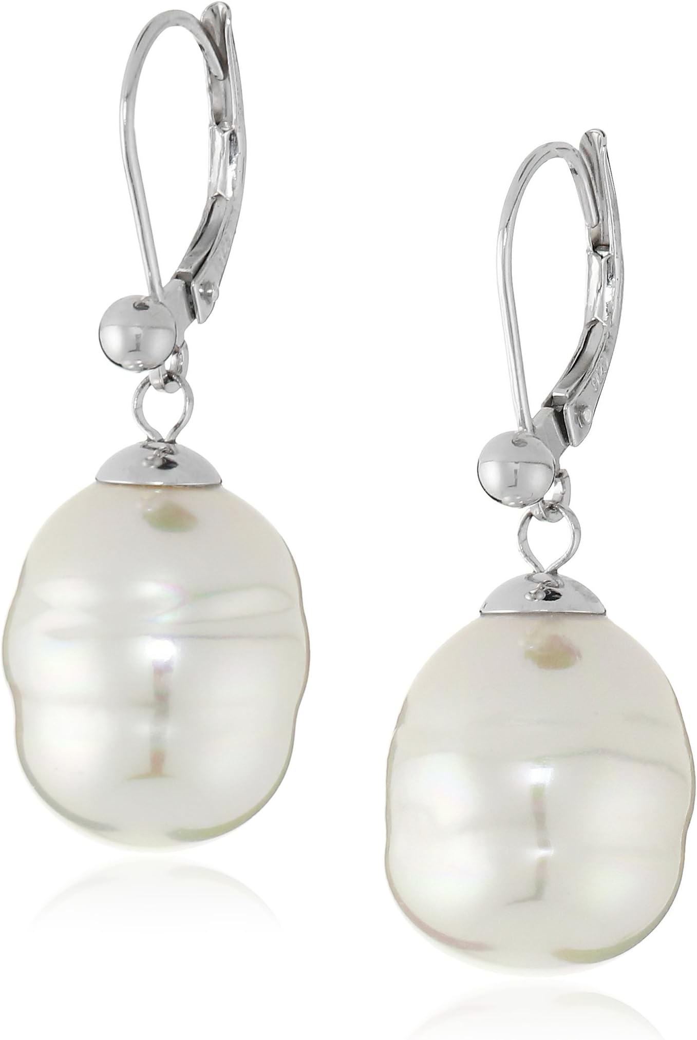 Majorica 12 mm Simulated Baroque Pearl Drop Earrings