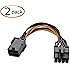 Cable Matters (2-Pack) 6-Pin PCIe to 8-Pin PCIe Adapter Power Cable &ndash; 4 Inches