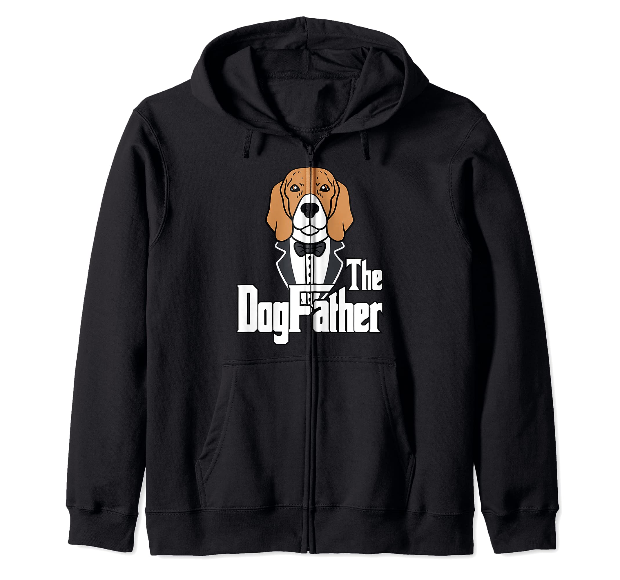 The Dog Father T-Shirt Beagle Dog Dogs Papa Dog Owner Zip Hoodie