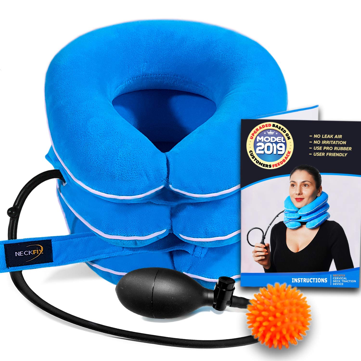 Cervical Neck Traction Device by NeckFix for Instant Neck