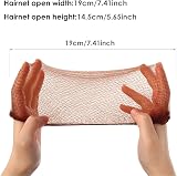 Prasacco 20x Brown Nylon Hair Nets 20" Invisible Mesh Elastic Edge for Buns view 2