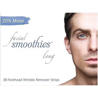 Smoothies Facials LONG Forehead Anti Wrinkle Strips, 36 Pinches Remover Extra Long Wrinkles