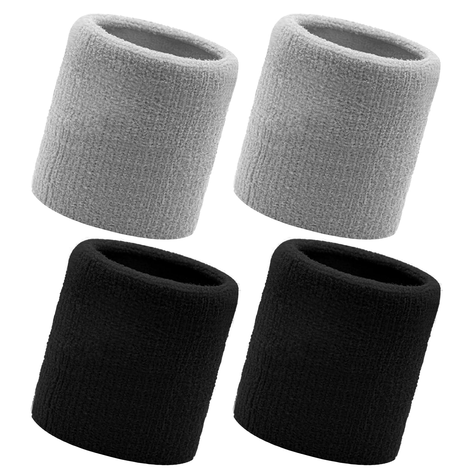 flintronic Sweatbands Wrist, Absorbent Wrist Sweatbands for Men and Women, Fitness Arm Sweatbands, Sports Sweatband Bracelets, Soft Cotton for Handball Football Tennis