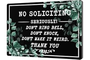 TRCENDE No Soliciting Sign for House Funny No Soliciting Signs for Home Office Sign Durable No Soliciting Signs for Home & Office Acrylic Front Door Sign Door Porch Home Wall Decor 4" x 6" (Rectangle) XGP12