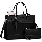 LOVEVOOK Laptop Tote Bag for Women,Leather Work Bag, Waterproof Business Teacher Bag,Large Computer Handbag Purse Briefcase,Office Gifts for Women