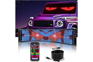 JDVOOTD Upgrade Multifunctional Bright Led Sign - 15” x 4” [ Upgrade to All-in-One Features ] Programmable Custom 5V/2A Led Sign- Bluetooth APP Control - [True Full-Color LED Beads] - Also a Digital Clock