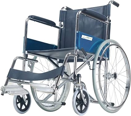 Entros SC809KD Steel Manual Foldable Fast Knocked Down Wheelchair (Silver)
