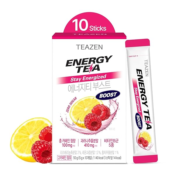 TEAZEN ENERGY DRINK POWDER BOOST, 100MG NATURAL CAFFEINE...