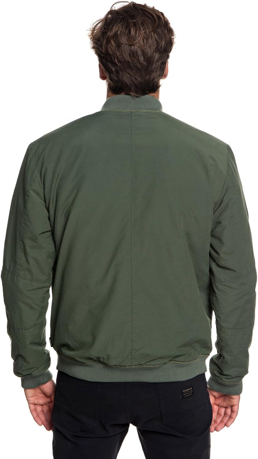 Quiksilver Men's HAKATA Bay Zip UP Jacket, Thyme, L: Clothing