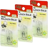(3 Pack) Zilla Mini Halogen Bulb, Day White, 25 Watt