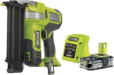 RYOBI 18V ONE+ Cordless 18G Nailer Kit 1x 2.5Ah AirStrike Battery Power