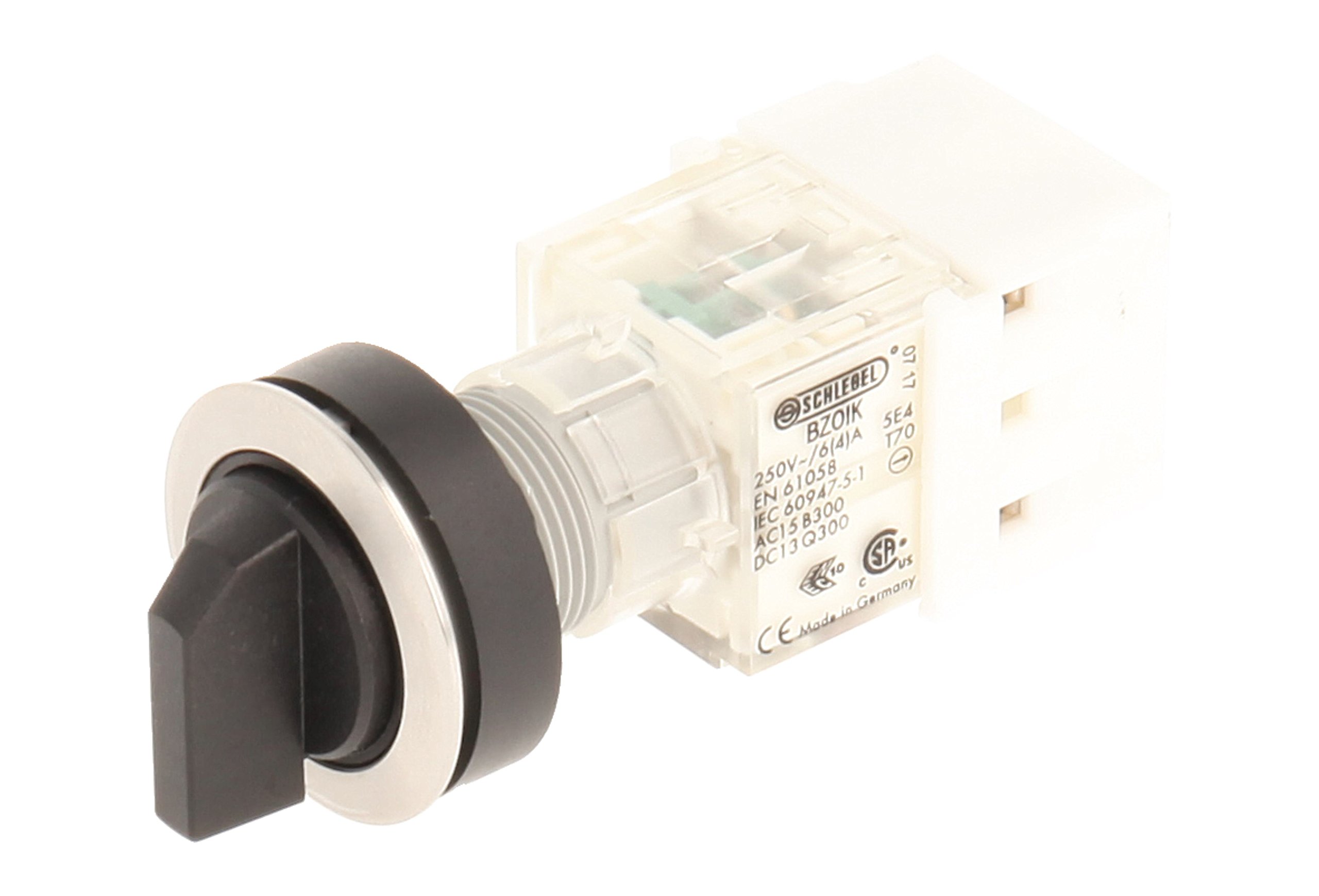 Club 23.001.271 Selection Switch, Latching, Stainless Steel, 3 Positions Momentary Contact Transmitter 1 Closer with Opener Screw On Connector (Pack of 2)