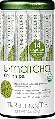 The Republic of Tea – Organic U•Matcha Single Sips, Naturally Caffeinated Matcha Green Tea Powder, 14 Packets