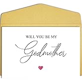 Qiliji Will You Be My Godmother Card, Godmother Proposal Card, Will You Be My God Mother Card, Godmother Proposal Gifts