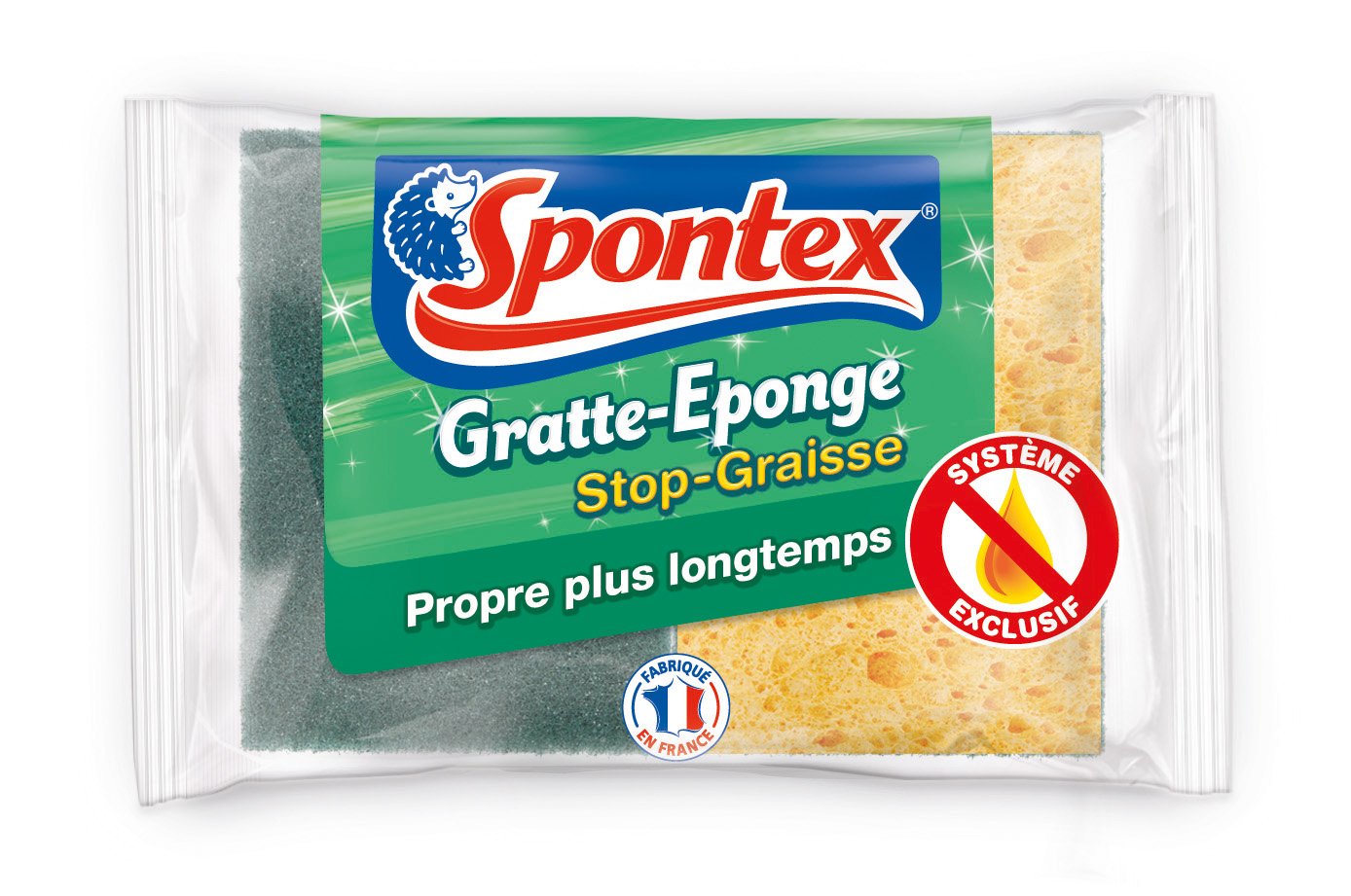 Spontex scouring sponges Combination 2 sponges scrapers Sponge Stop