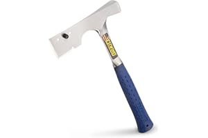 ESTWING Shingler's Hatchet - 29 oz Roofing Tool with Milled Face & Shock Reduction Grip - E3-LS