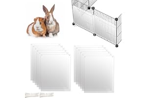 Oncpcare 12 Pack Pet Plastic Cage Liner Protection Rabbit Urine Guard Clear Edge Liner Guinea Pig Side Lining Small Animal Ca