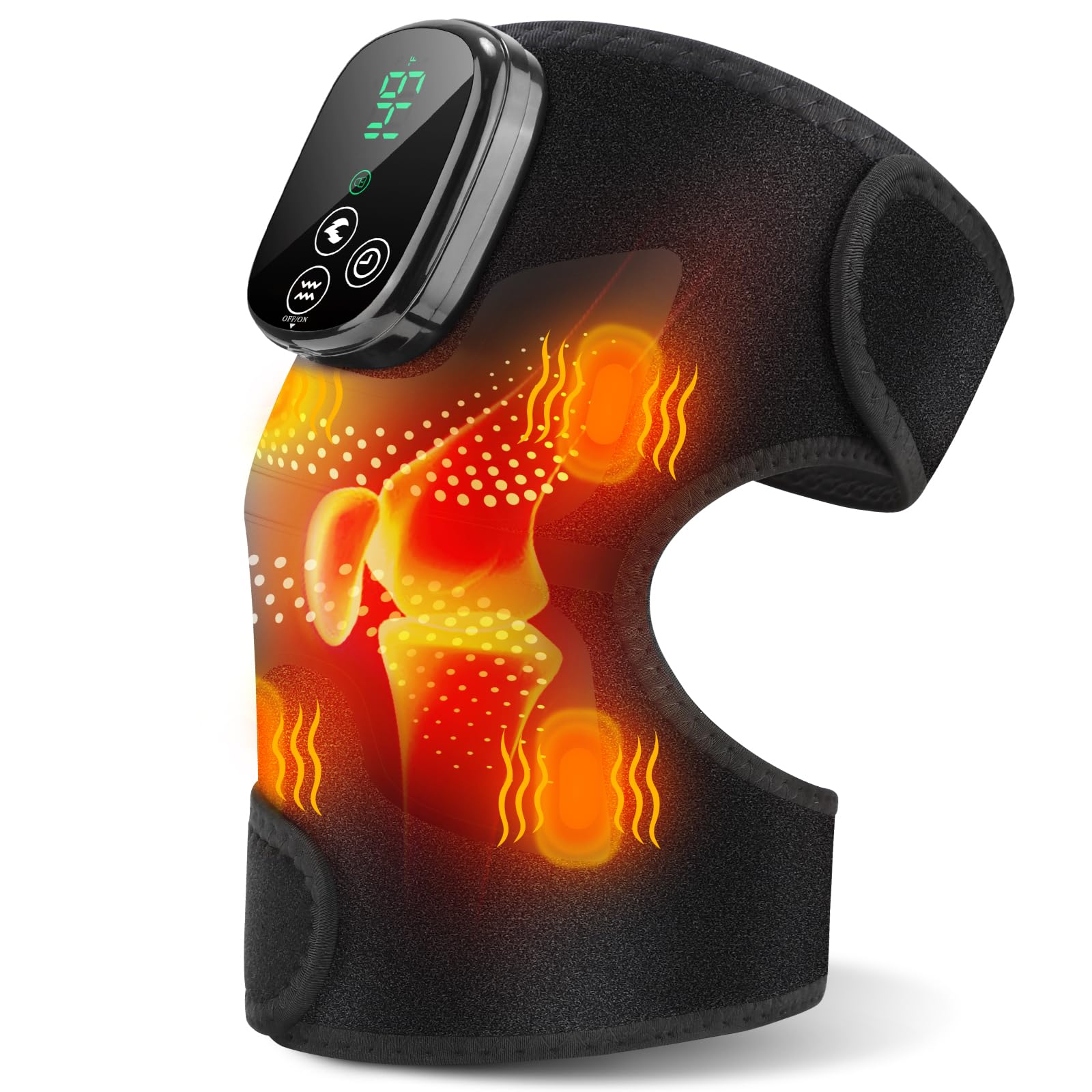 Photo 1 of Upgraded Knee Heating Pad, Knee Massager with 5 Heat and 3 Vibration for Women and Men Joint Pain Relief, Electric Knee Warmer with 4 Motors, Ideal Gift Choice