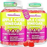 Apple Cider Vinegar Gummies, Keto ACV Gummies for Women and Men, Apple Cider Vinegar Supplement with Green Tea, B12, Probiotic for Detox Cleanse, Metabolism & Digestive Health, Vegan - 2 Months Supply